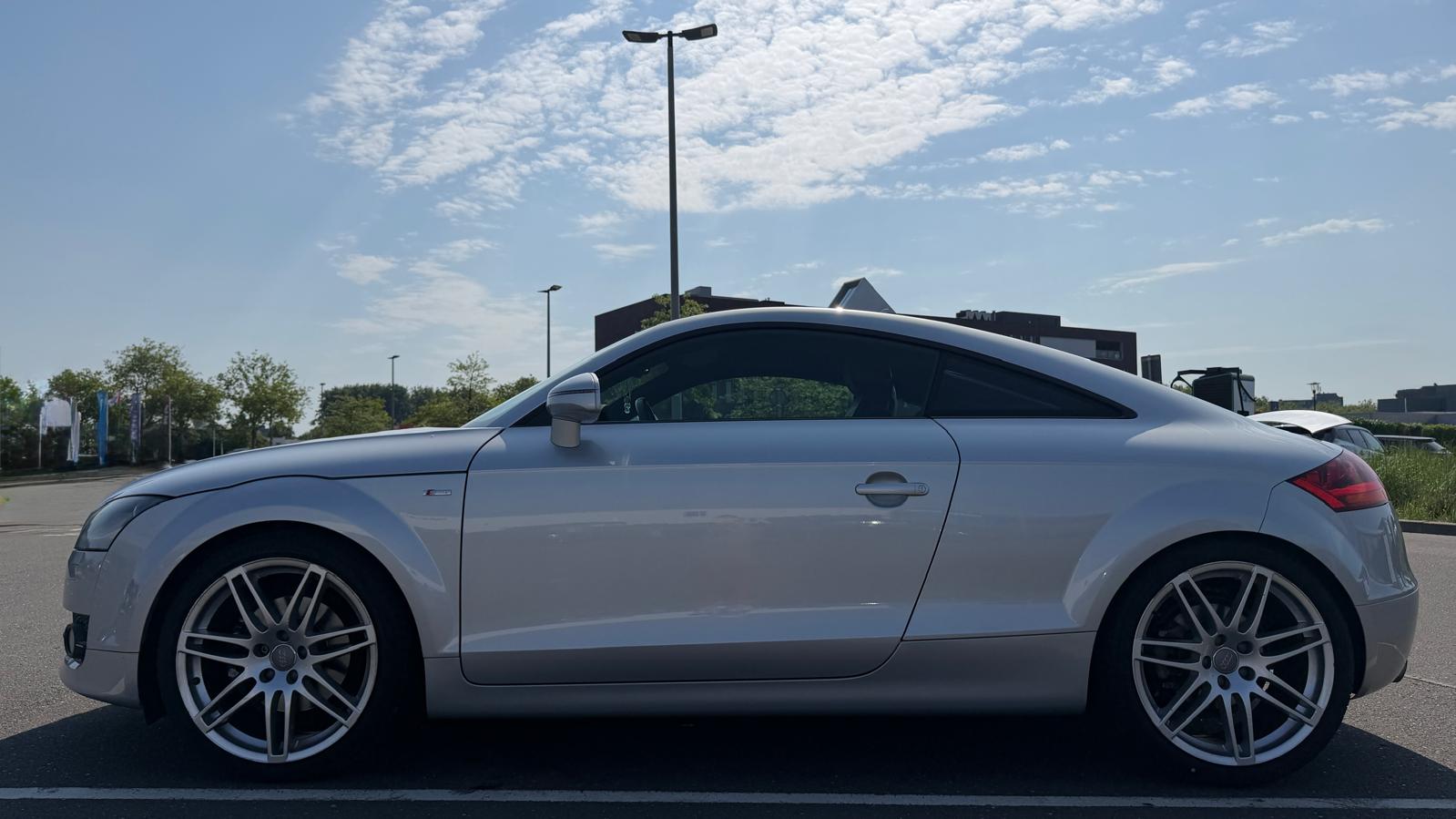 Silver Audi TT freshly detailed